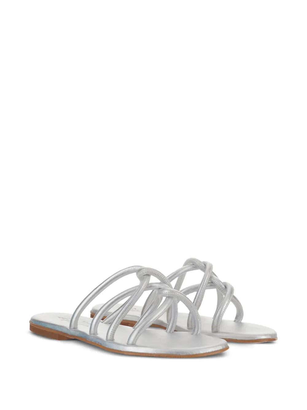 Kimaï leather flat sandals Grey