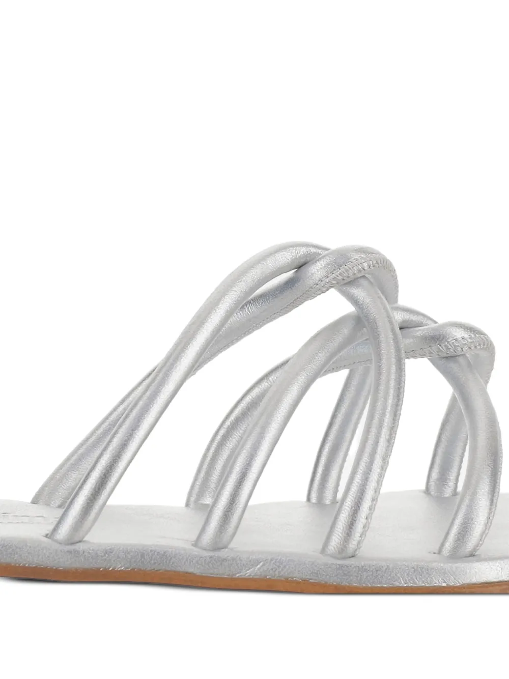 Kimaï leather flat sandals Grey