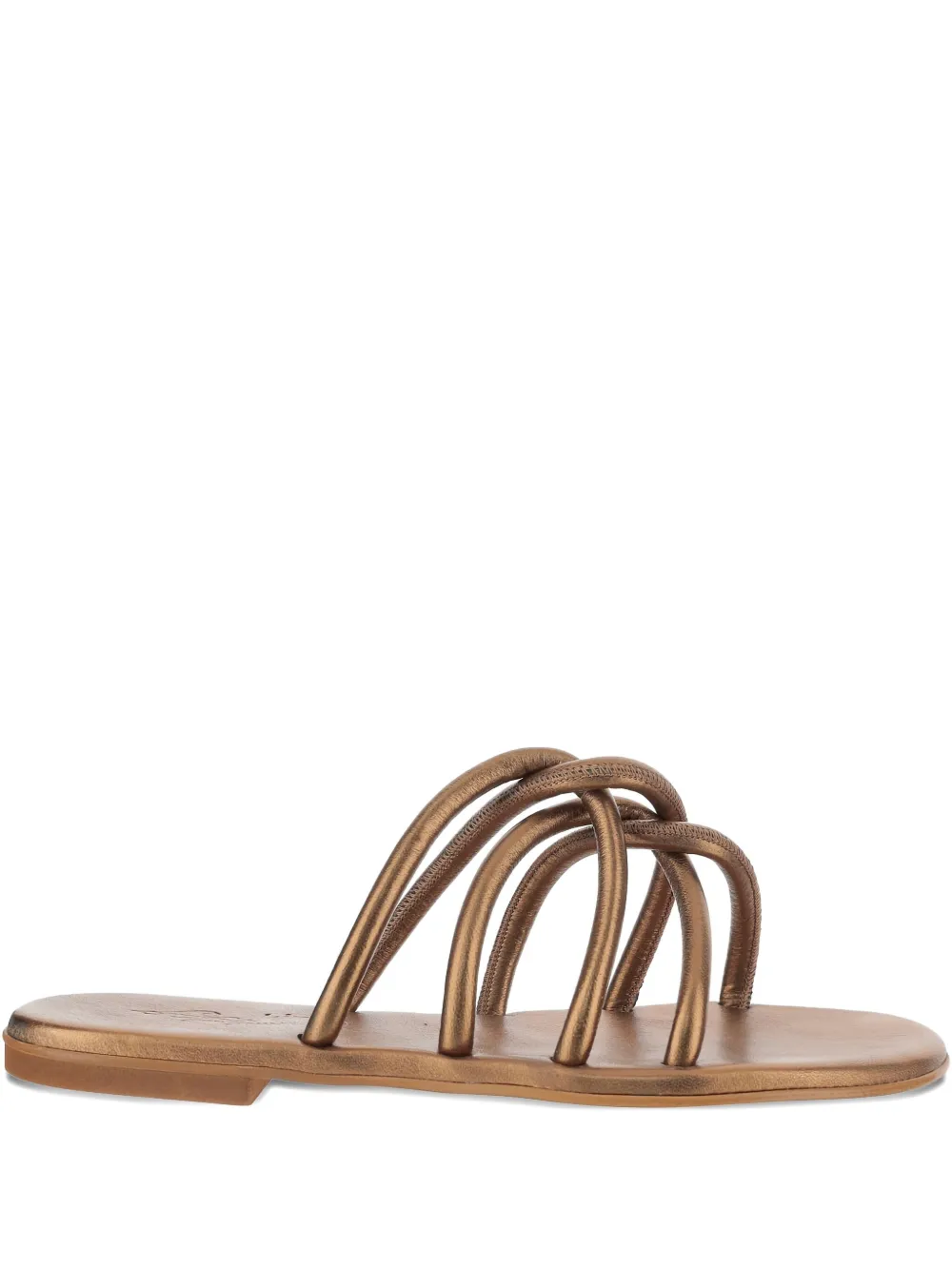Kimaï leather flat sandals Brown