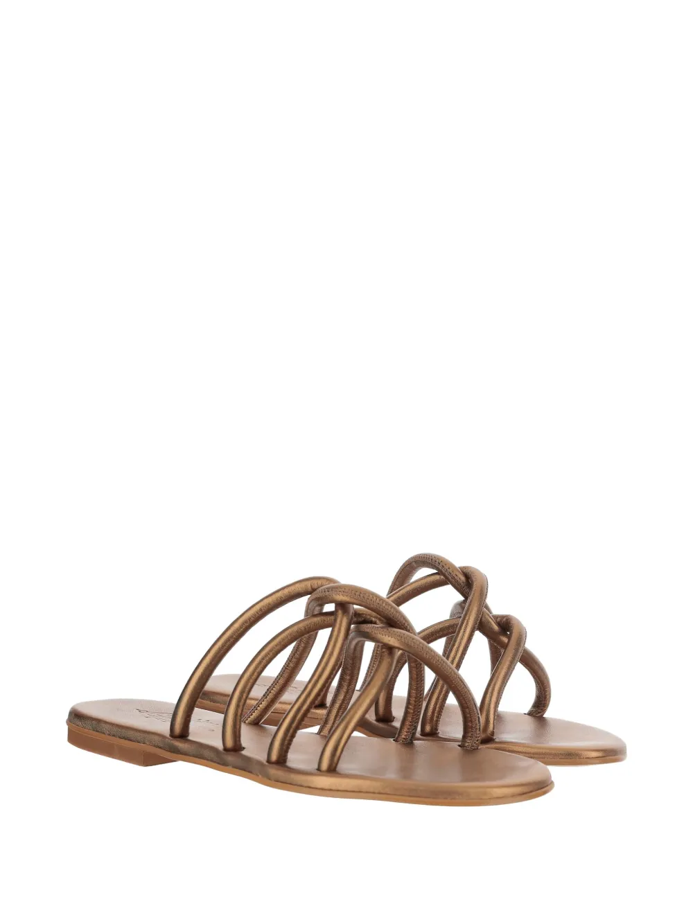 Kimaï leather flat sandals Brown