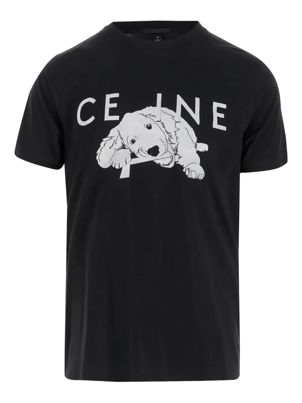 Black Score Katoenen T-shirt Zwart