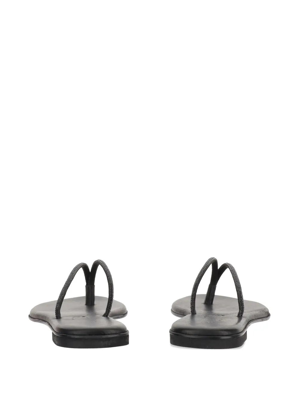Kimaï leather flat sandals Black