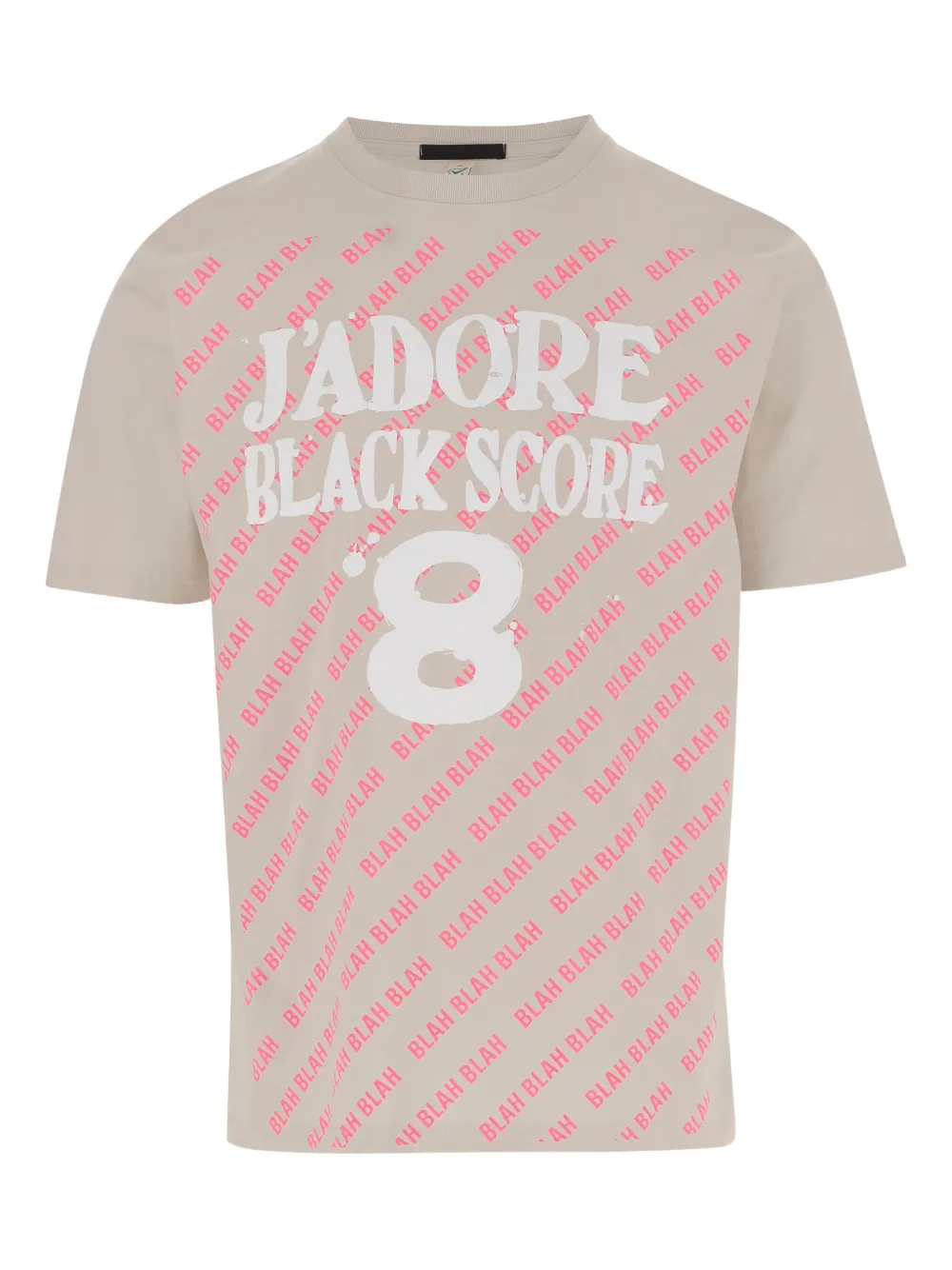 Black Score T-shirt met logoprint Beige