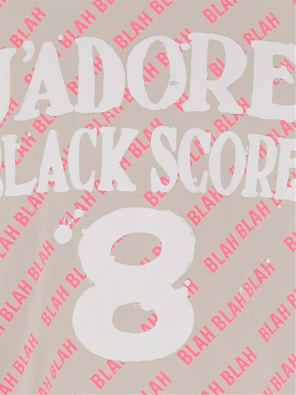Black Score T-shirt met logoprint Beige