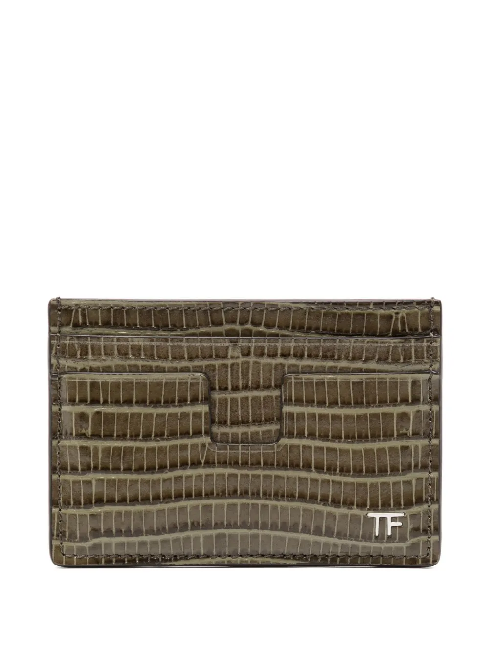 Tom Ford Classic Card Holder In Green