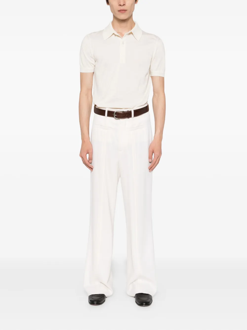 TOM FORD short-sleeve polo shirt Beige