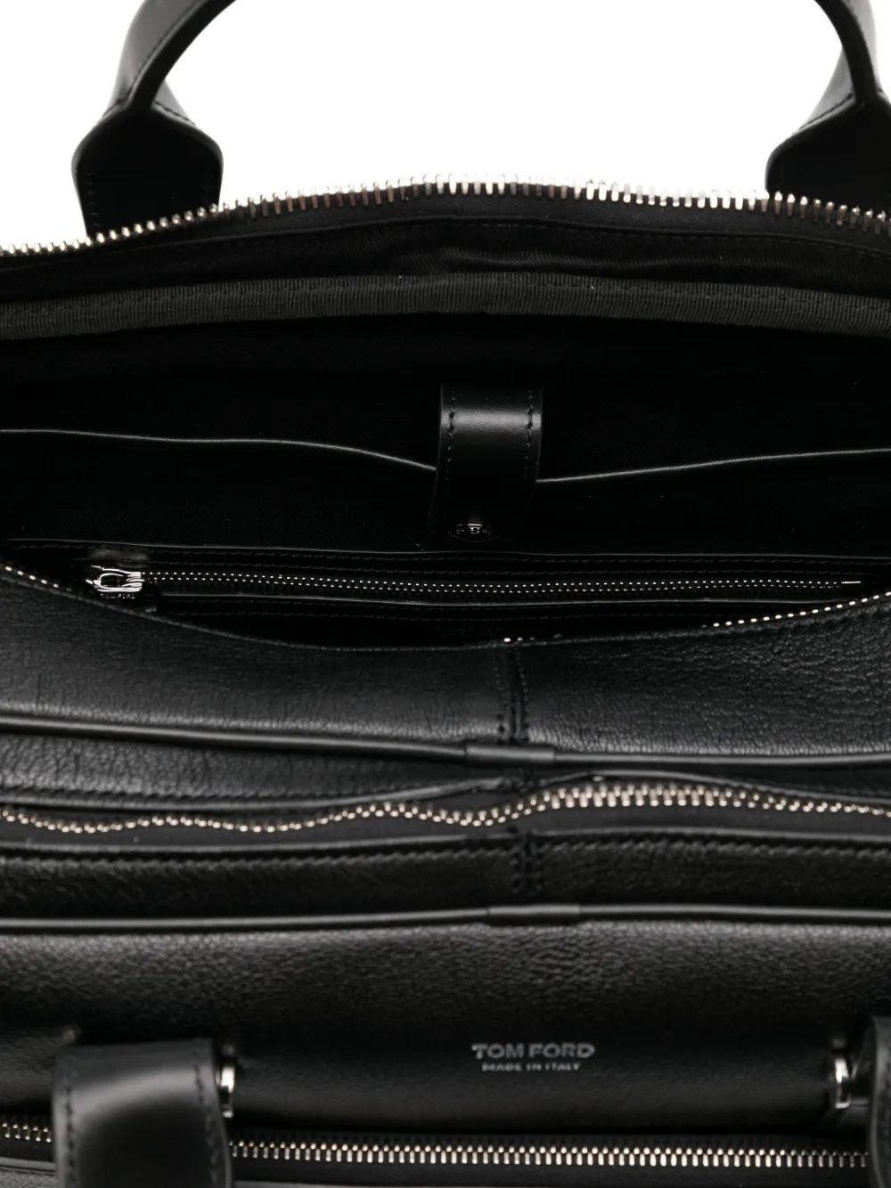 Tom Ford Medium Grain Leather Briefcase In Black