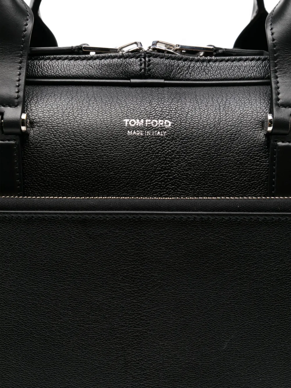 Tom Ford Medium Grain Leather Briefcase In Black