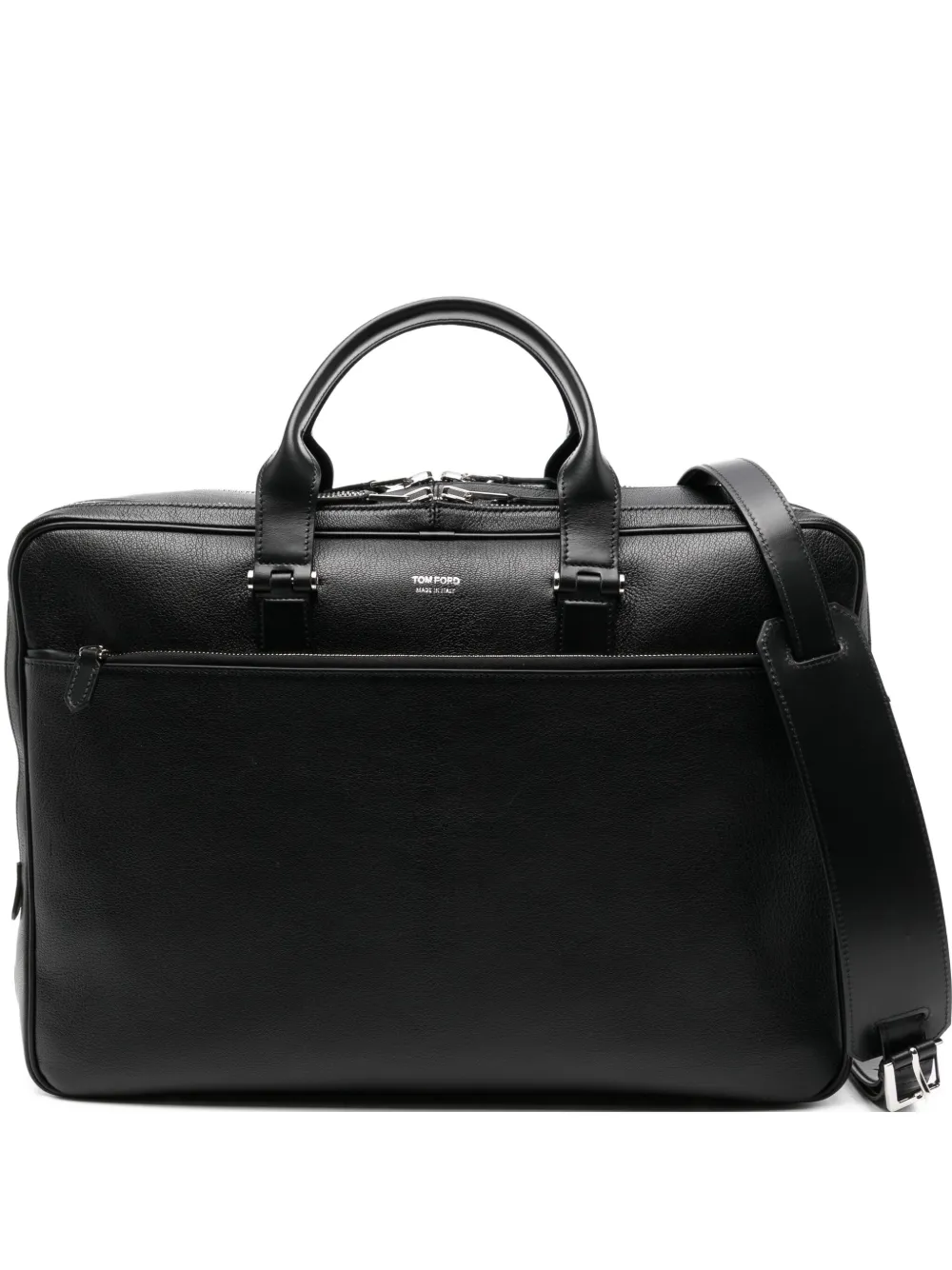 TOM FORD Medium leren aktetas Zwart