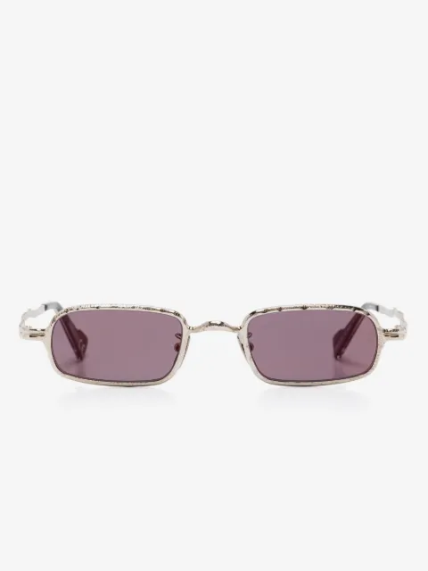 Kuboraum hammered-effect rectangle-frame sunglasses