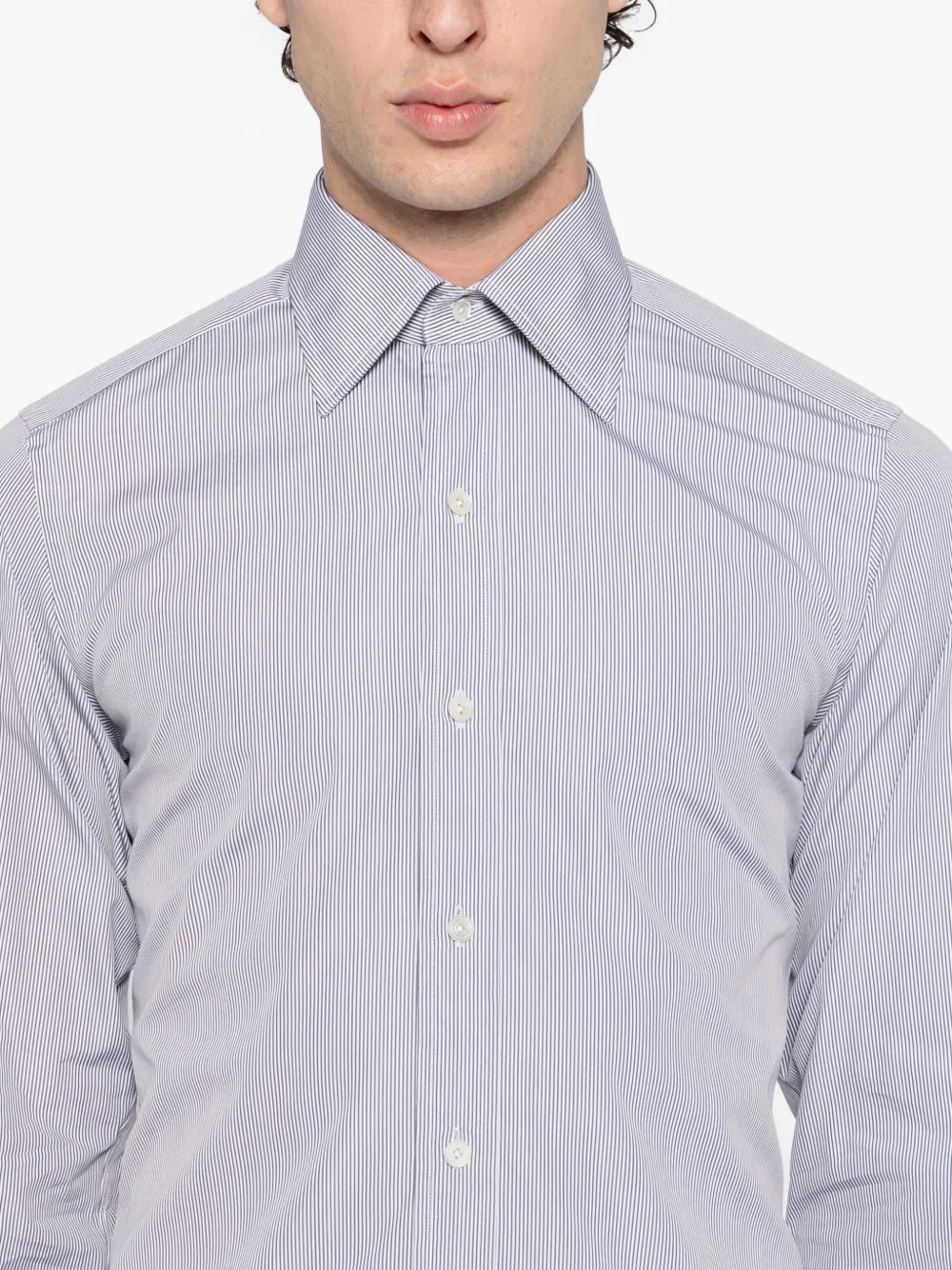 Tom Ford ストライプ シャツ In Blue