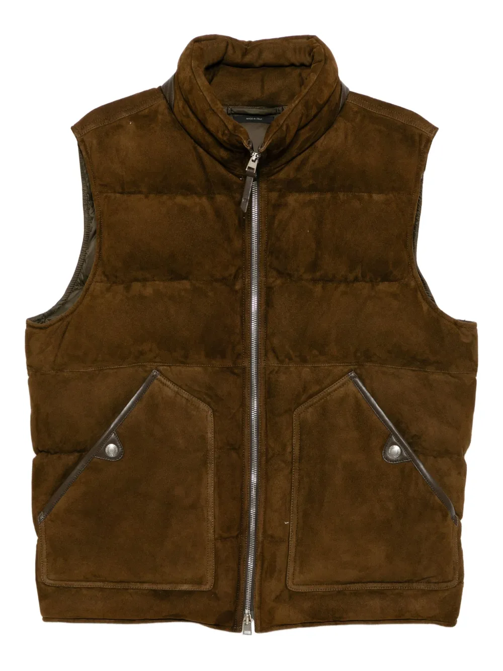 TOM FORD Leren gilet Bruin