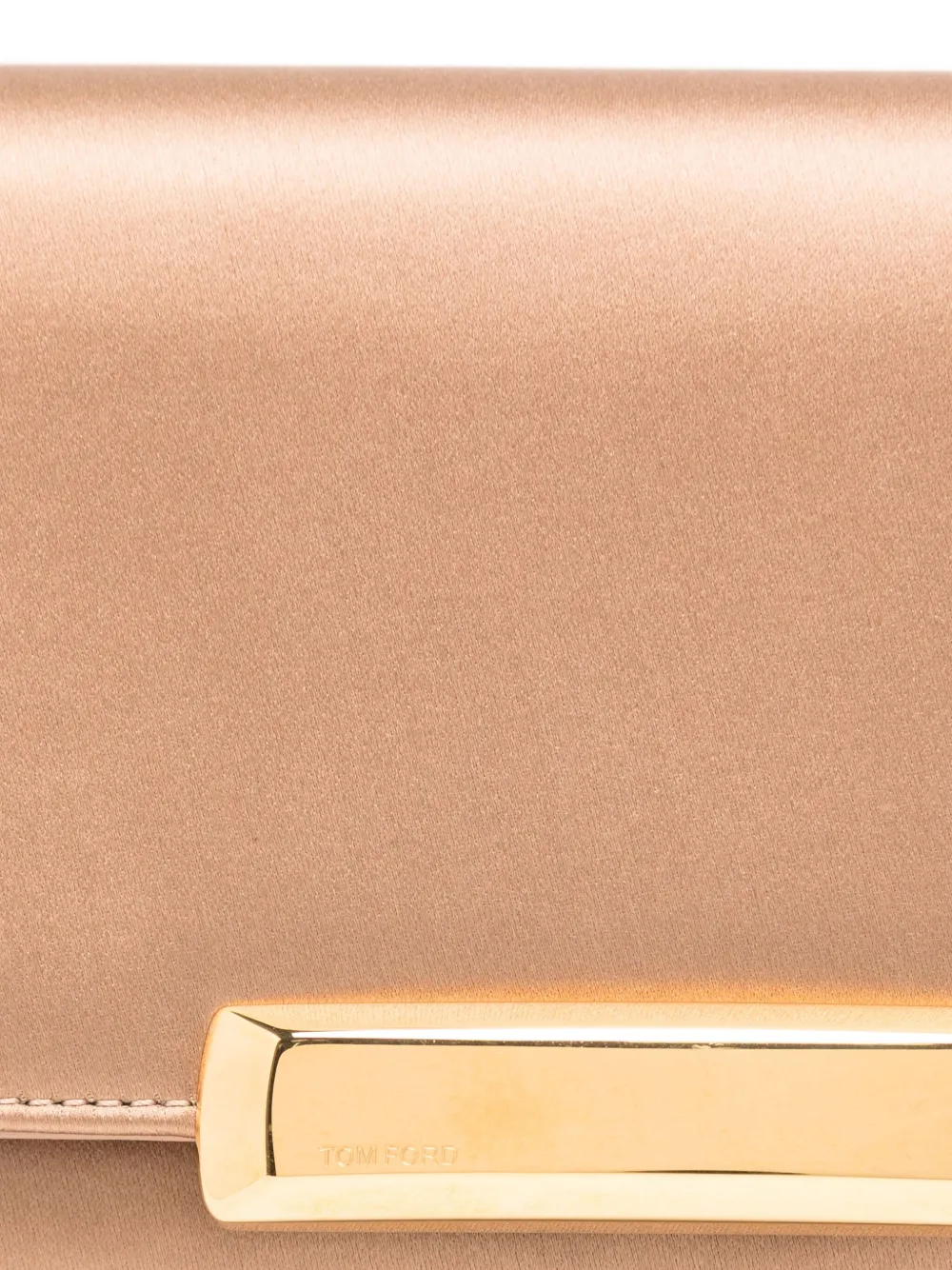 Tom Ford Satin Bar Clutch Bag In Neutral
