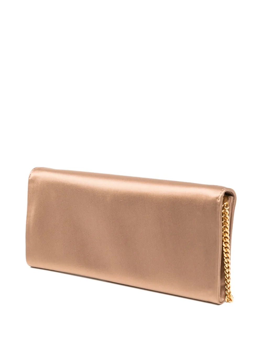 Tom Ford Satin Bar Clutch Bag In Neutral