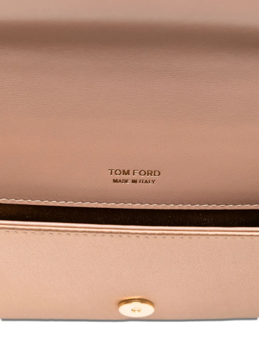 Tom Ford Satin Bar Clutch Bag In Neutral