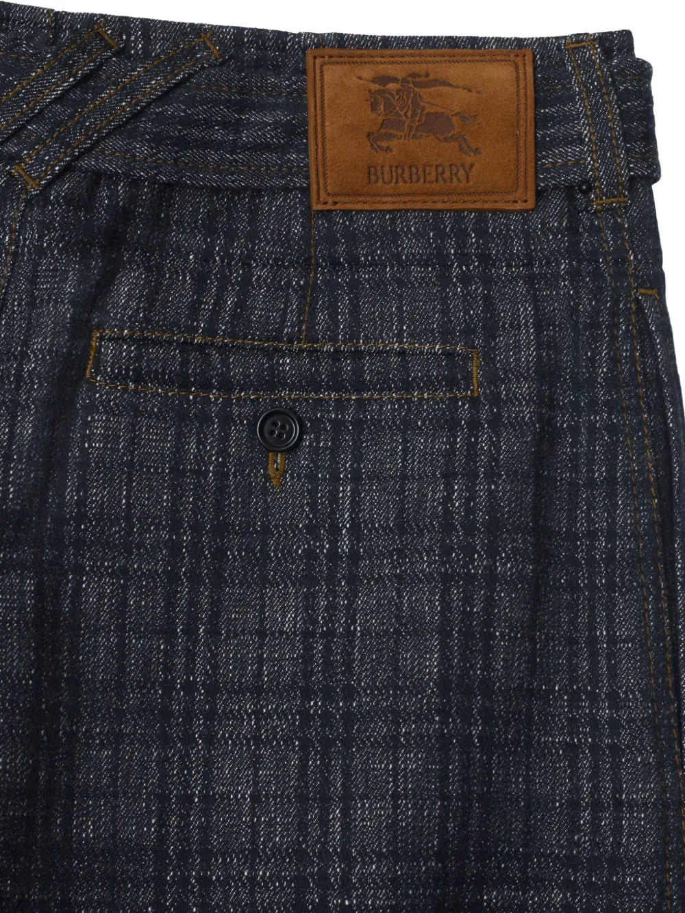 Burberry Geruite jeans - Blauw