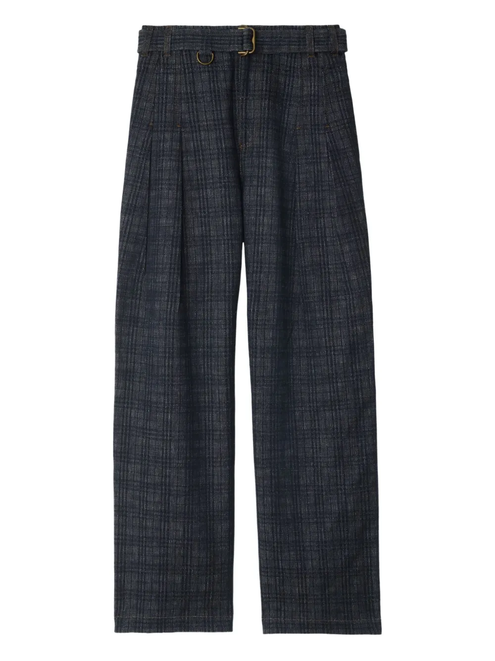 Burberry Geruite jeans Blauw
