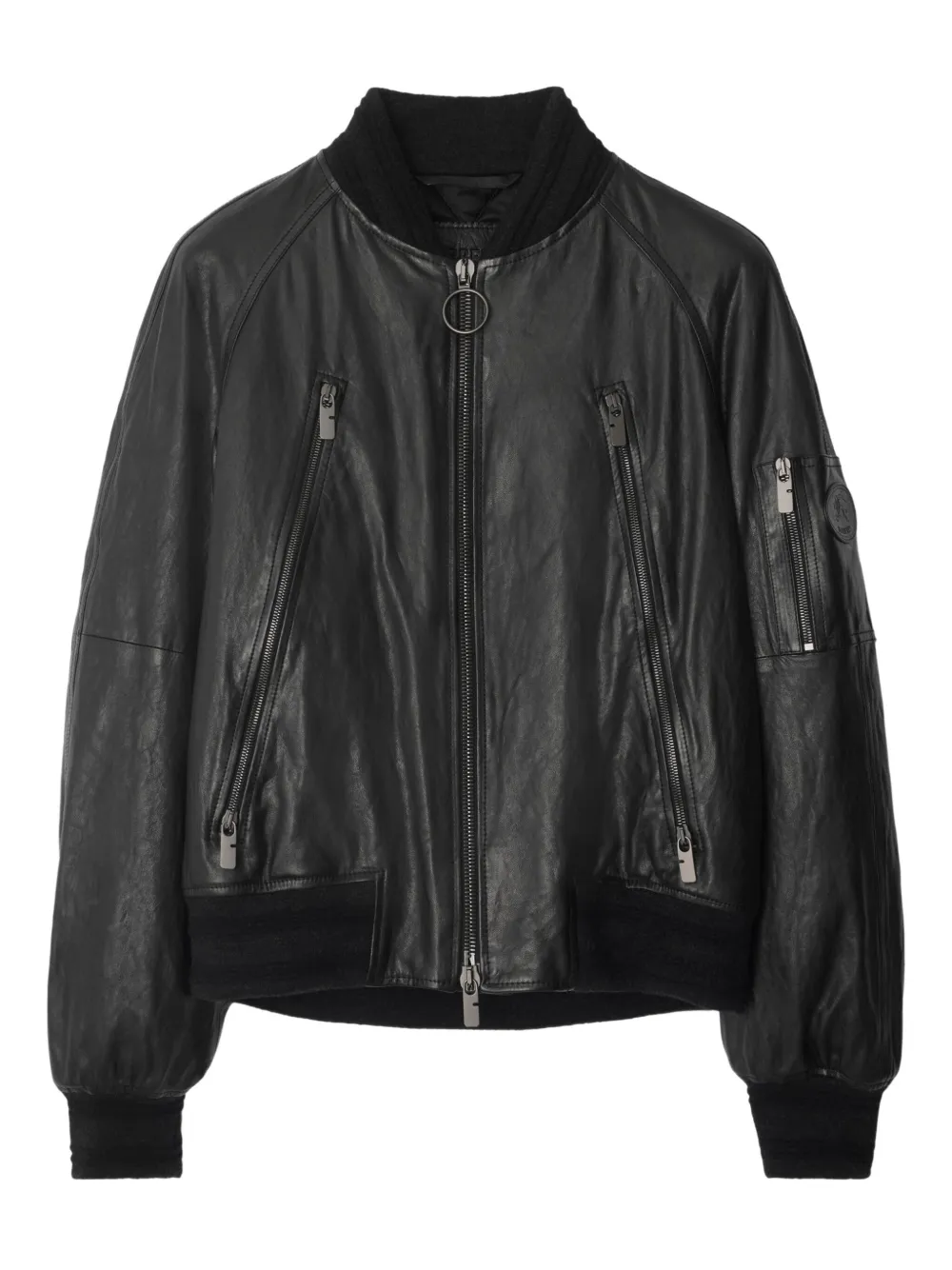 Burberry chamarra de piel | negro | Image 1