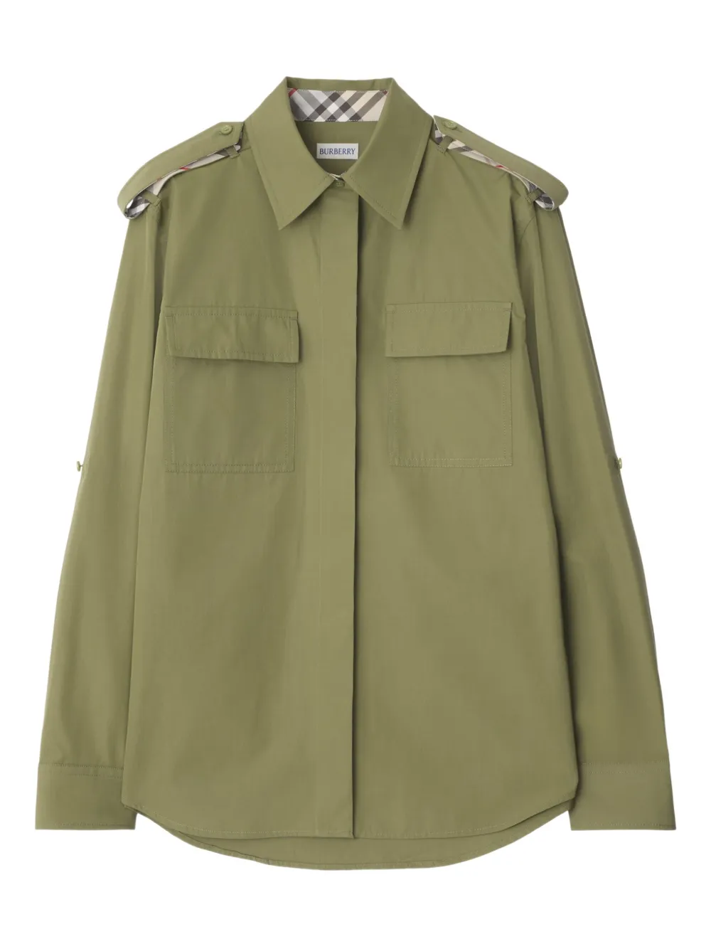 Burberry Katoenen shirt Groen