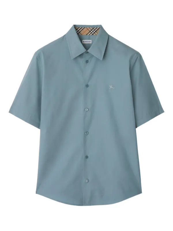 Poplin Burberry Shirt Farfetch Burberry Cotton Poplin Shirt Blue