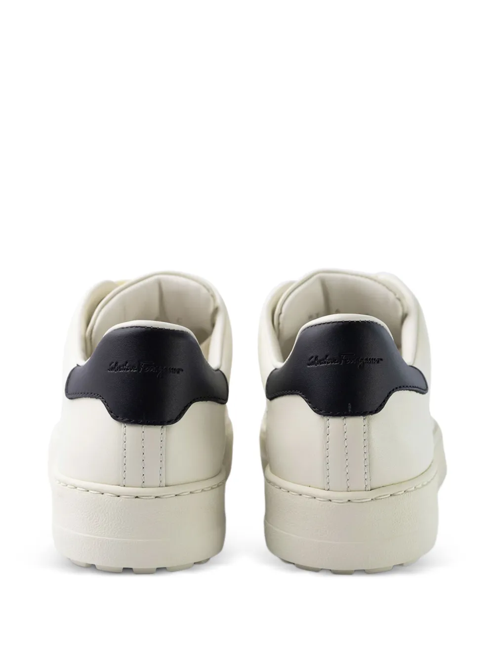 Ferragamo Perforated Heel Sneaker In Multi