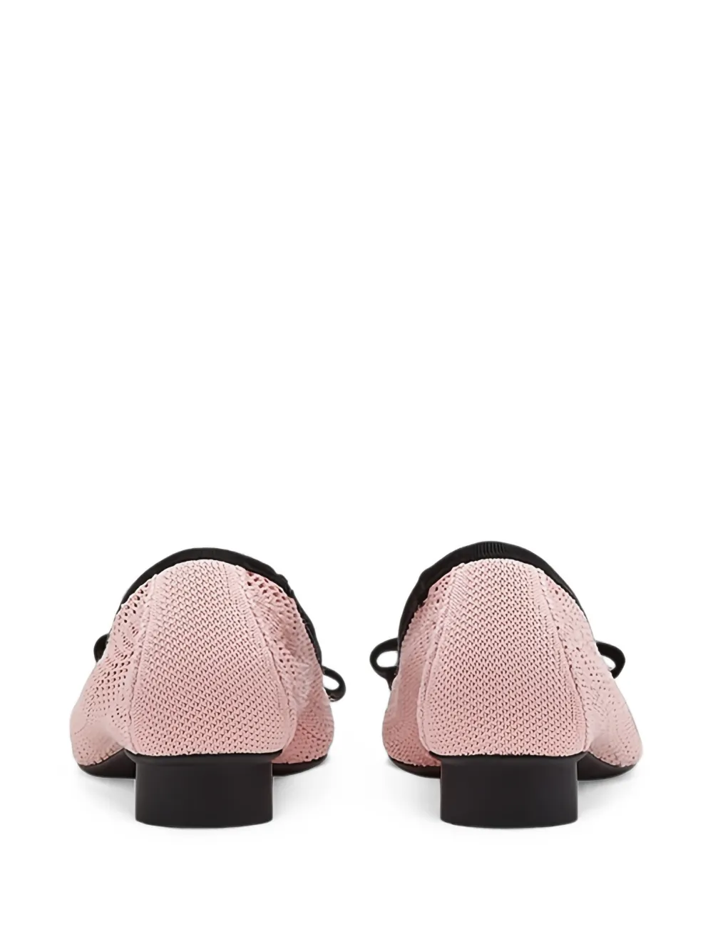 Ferragamo Vara bow mesh ballet flats Roze