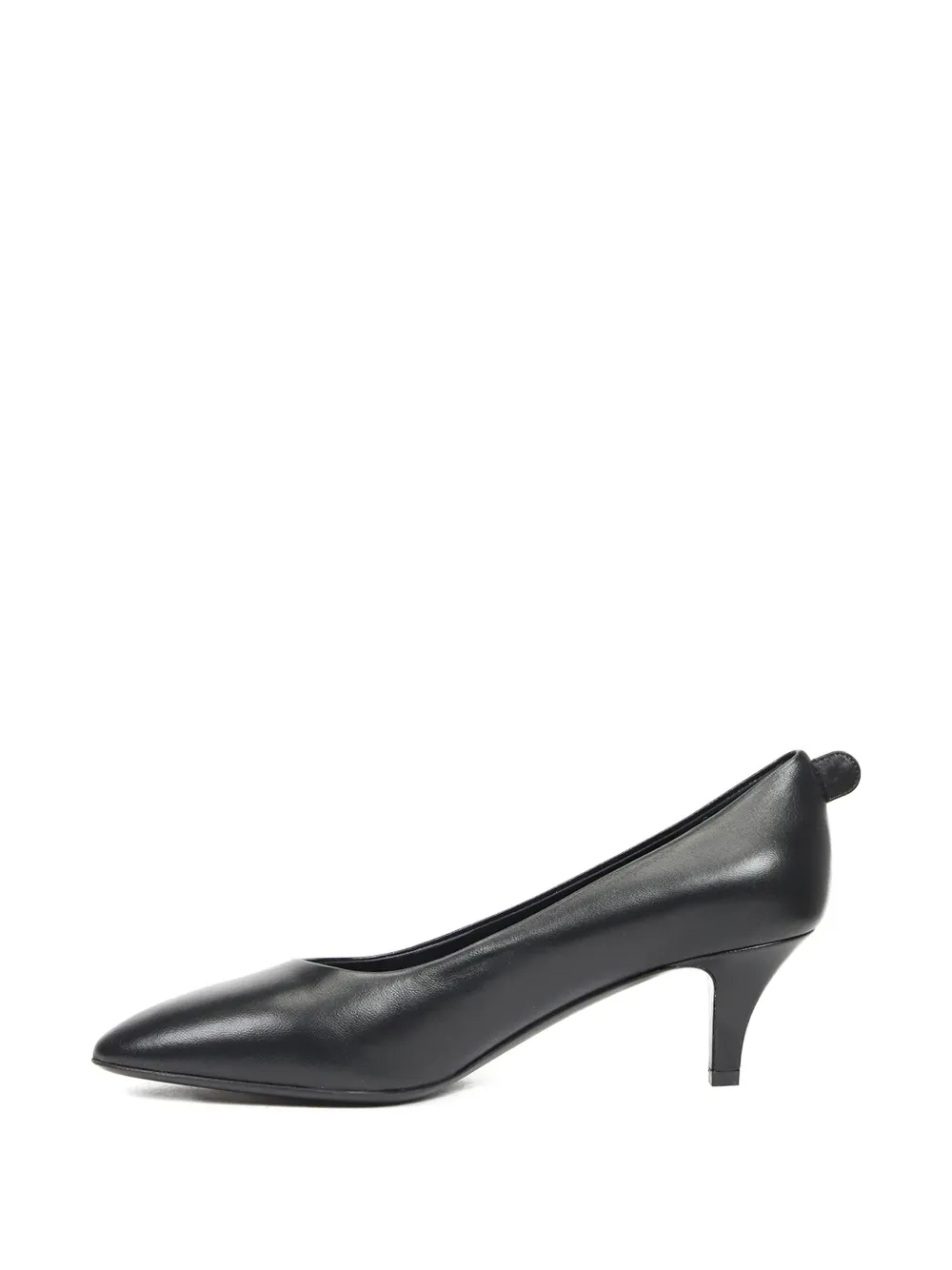 Ferragamo leather kitten-heel pumps Black