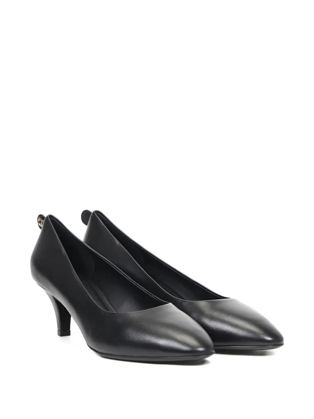 Ferragamo leather kitten-heel pumps Black