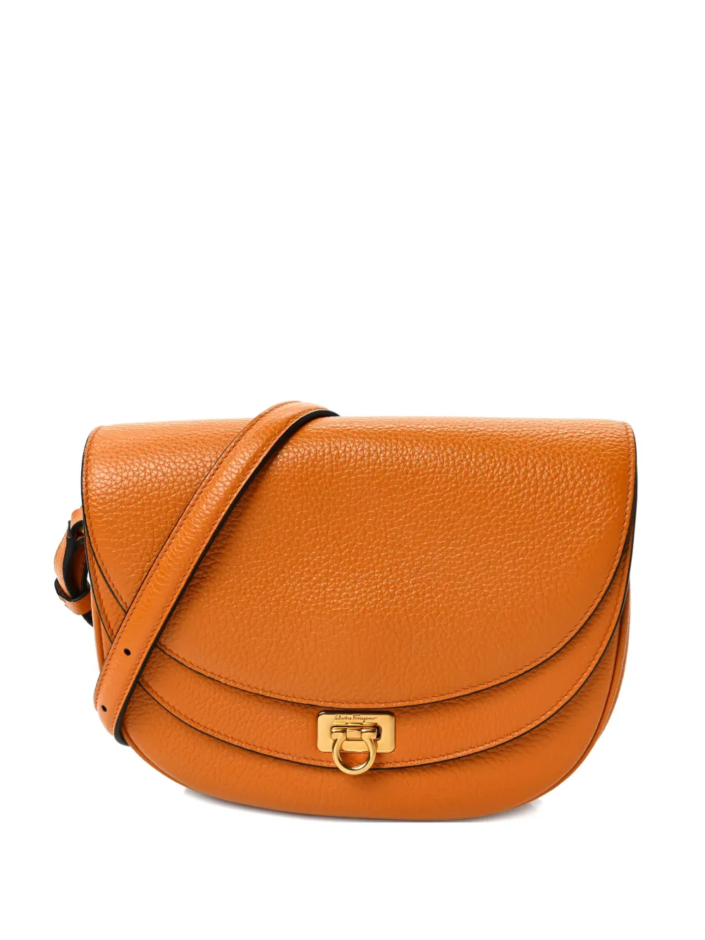 Ferragamo flap leather shoulder bag Bruin