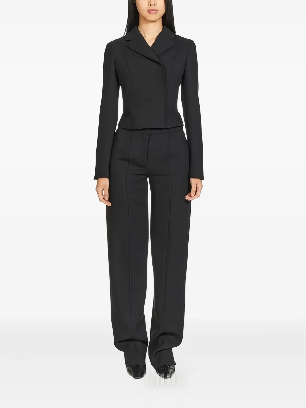 Ferragamo Notched-lapel Jacket In Black