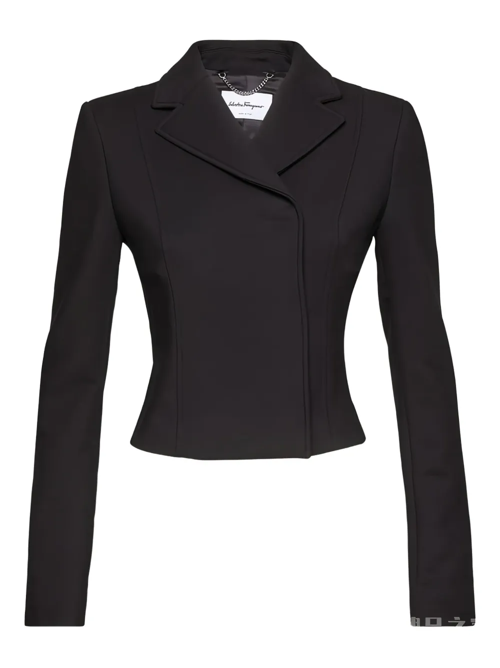 Ferragamo Notched-lapel Jacket In Black