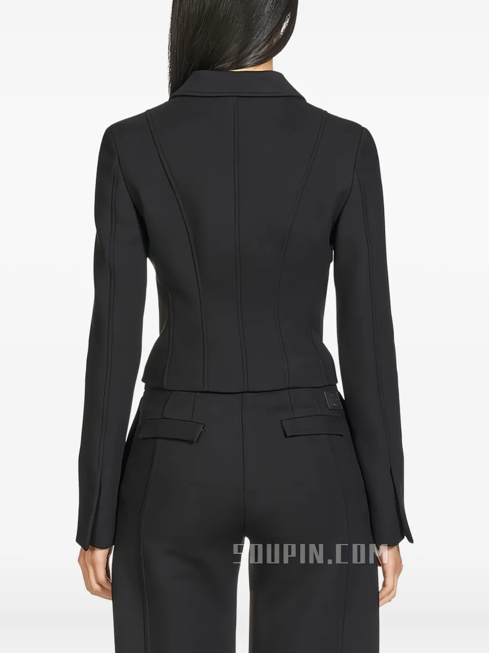 Ferragamo Notched-lapel Jacket In Black