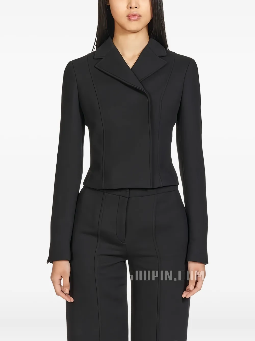 Ferragamo Notched-lapel Jacket In Black