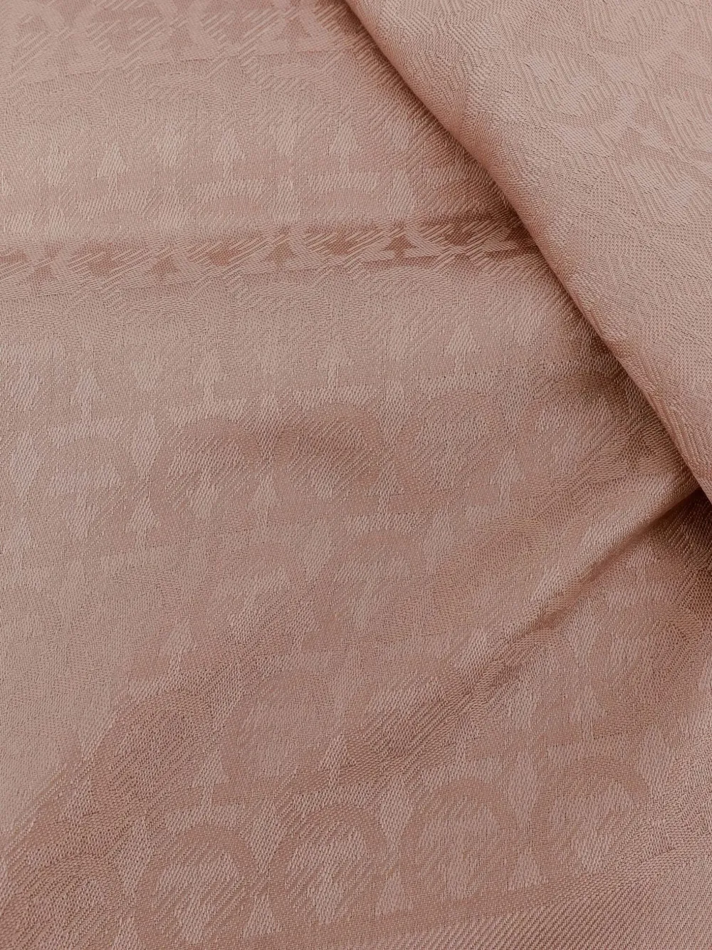 Ferragamo fringed jacquard scarf - ALMOND