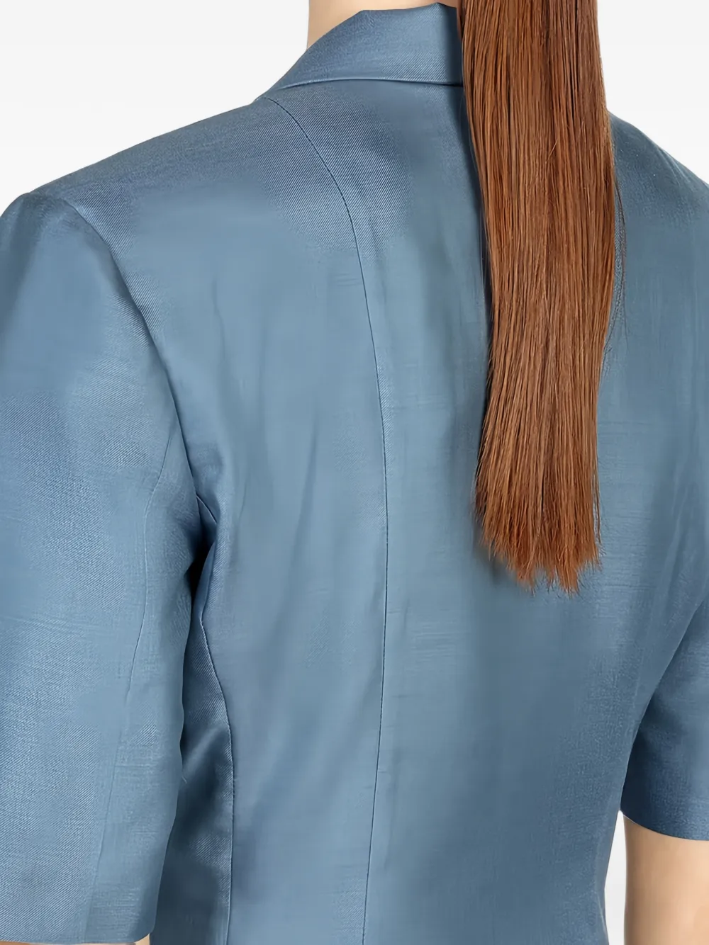 Ferragamo Zijden jack met korte mouwen Blauw