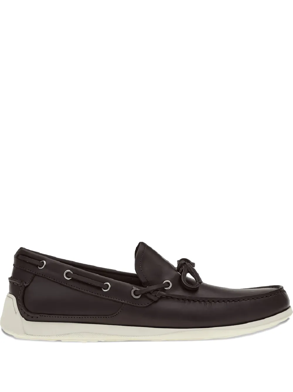 Ferragamo leather lace-up loafers Brown