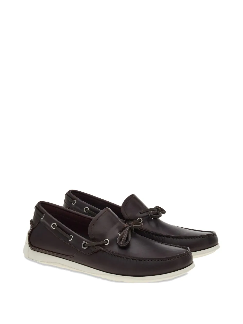 Ferragamo leather lace-up loafers - Bruin