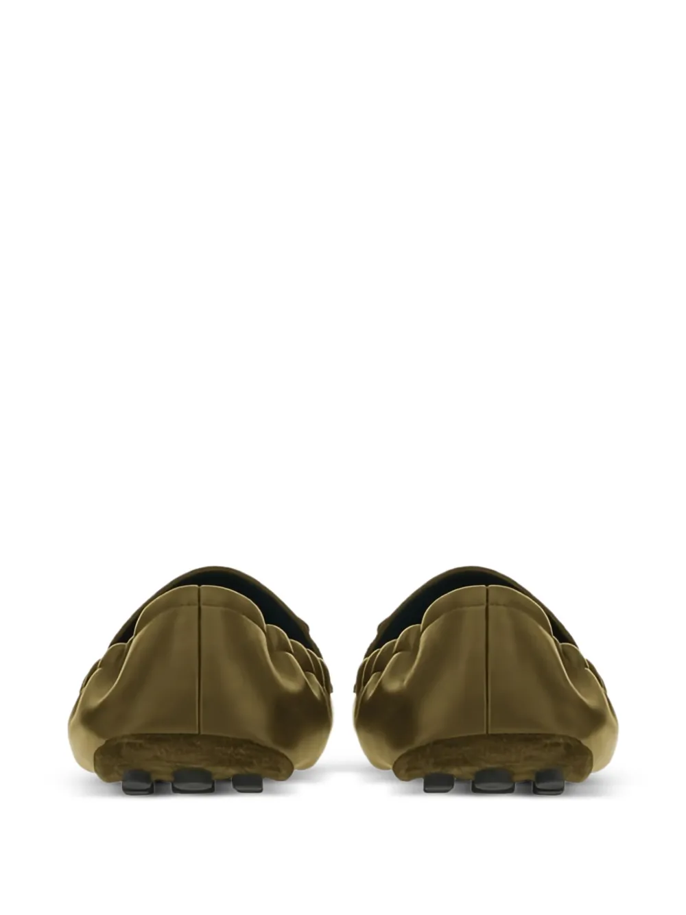 Ferragamo Gancini-detail leather loafers Green