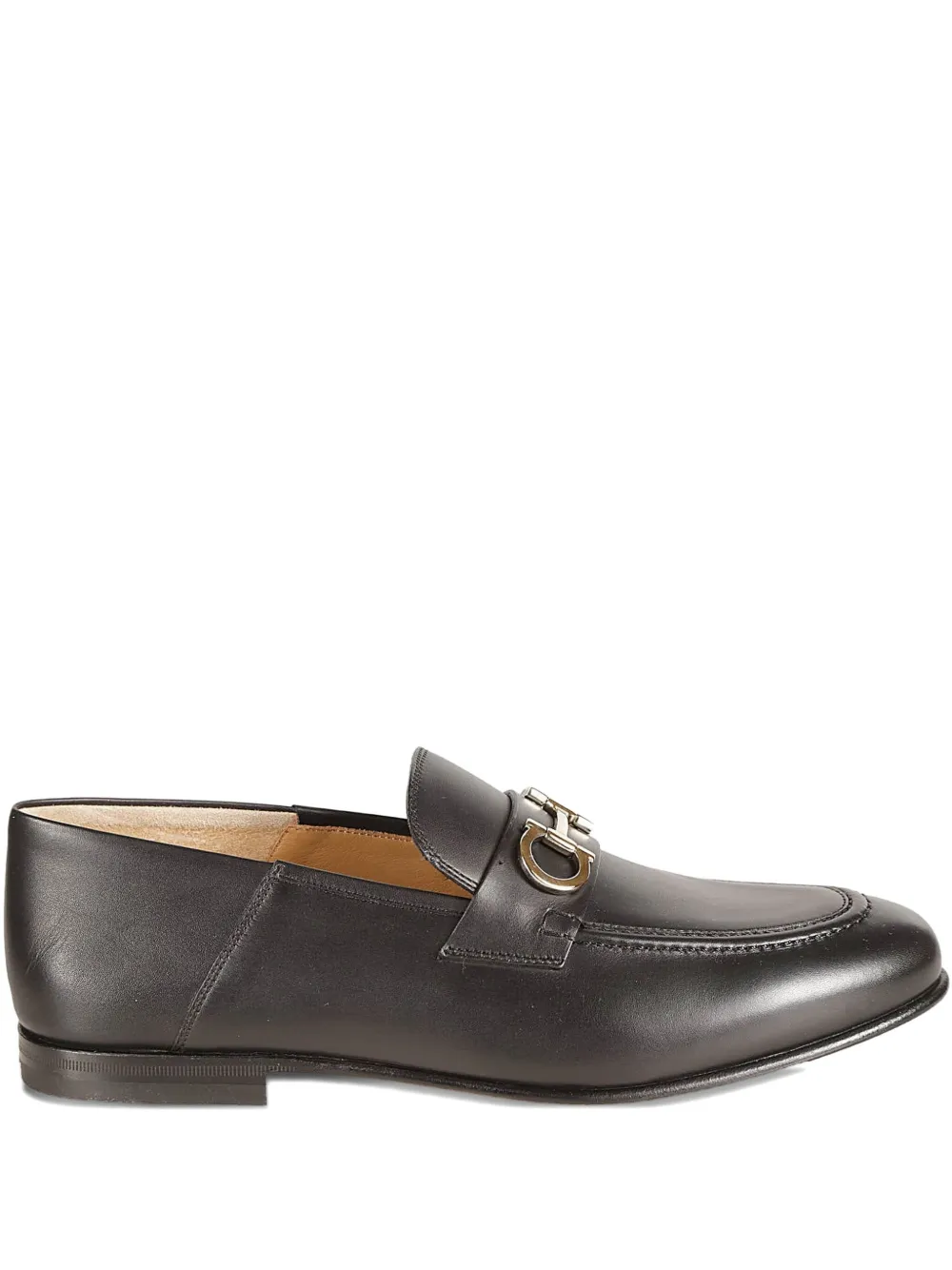 Ferragamo Gancini-detail loafers Black