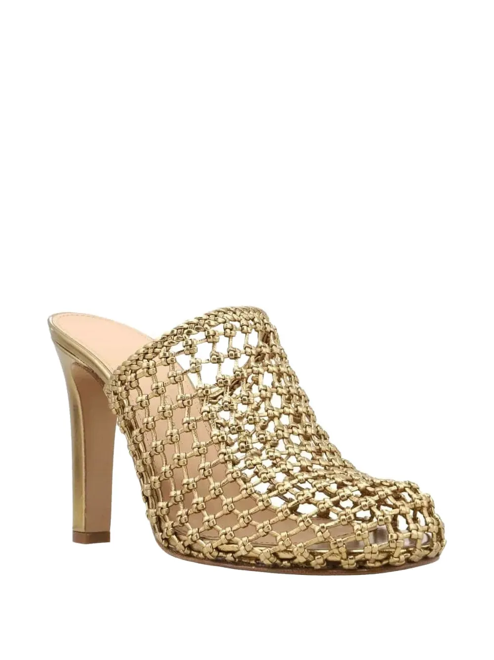 Ferragamo High-heeled Mules In Gold