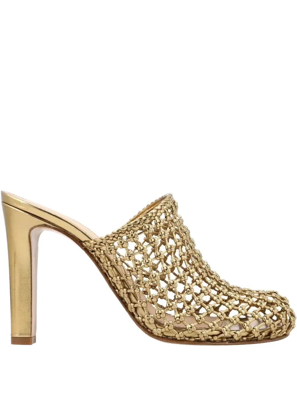 Ferragamo high-heeled mules Gold