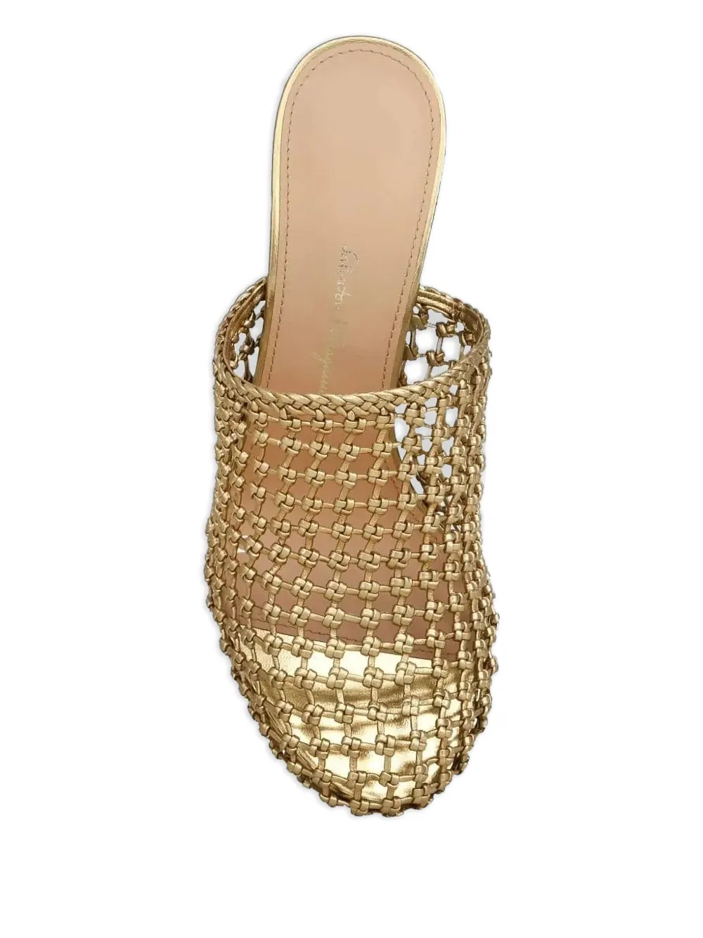 Ferragamo high-heeled mules Gold