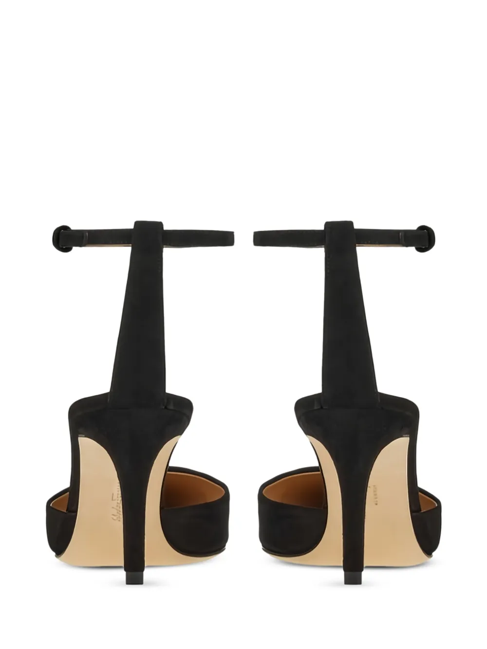 Ferragamo 80mm Leather Pumps In Black