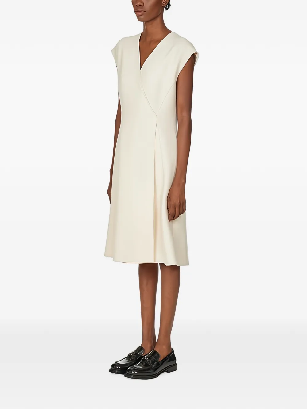 Ferragamo Mini-jurk met V-hals Beige