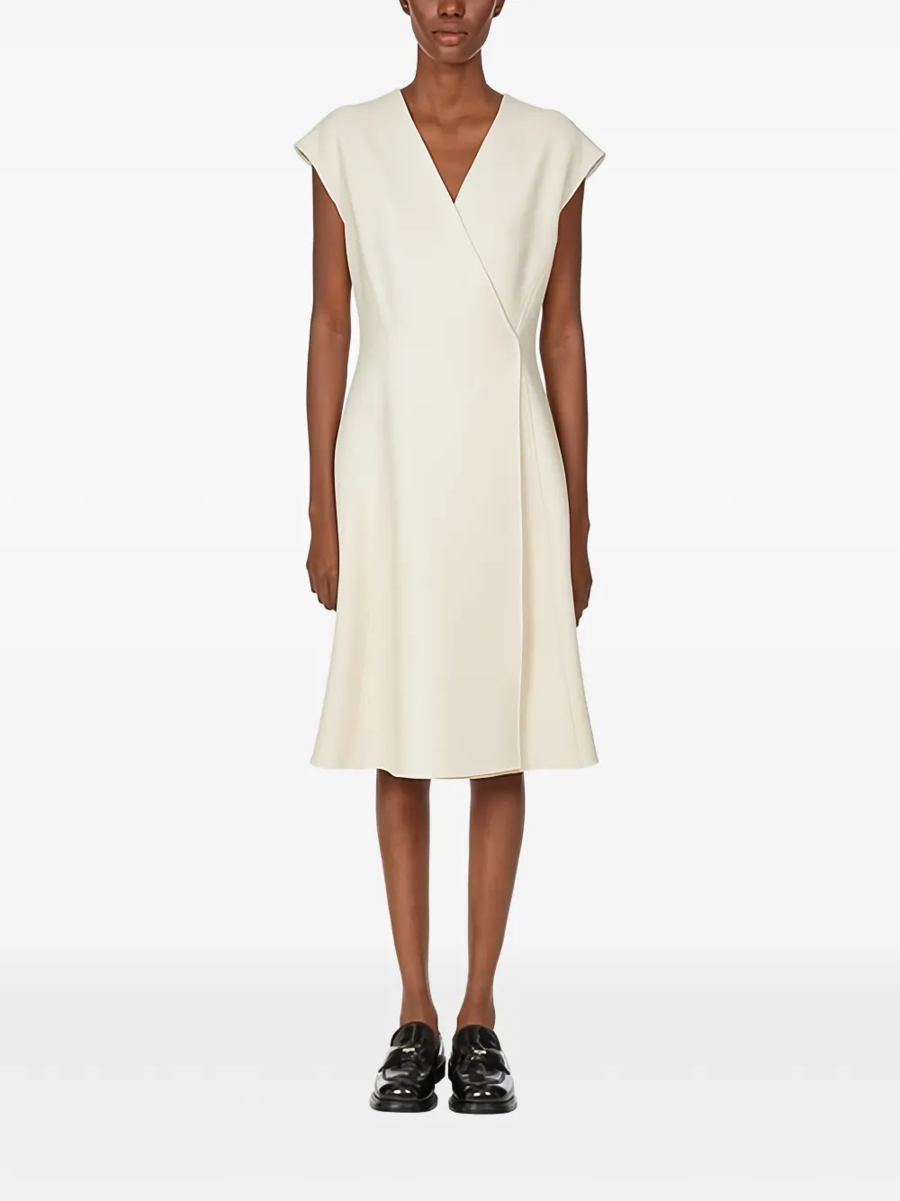 Ferragamo V-neck sleeveless midi dress