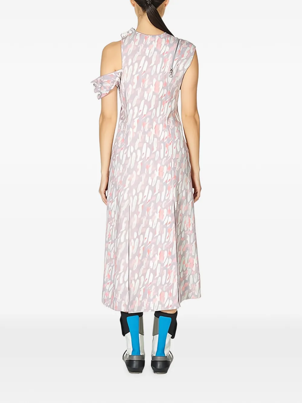 Ferragamo Midi-jurk met abstracte print Paars