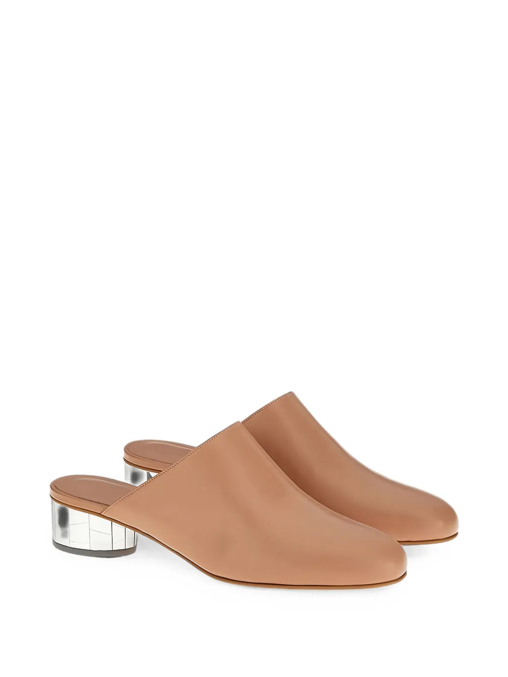 Ferragamo Floy leather mules - Nude