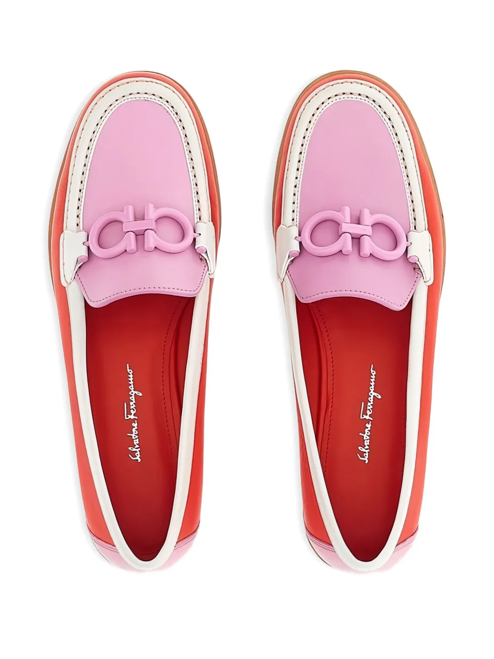 Ferragamo leather loafers Pink