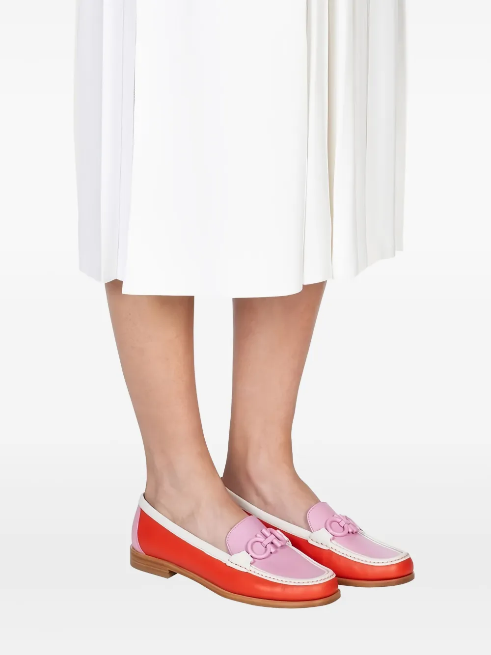 Ferragamo leather loafers Pink