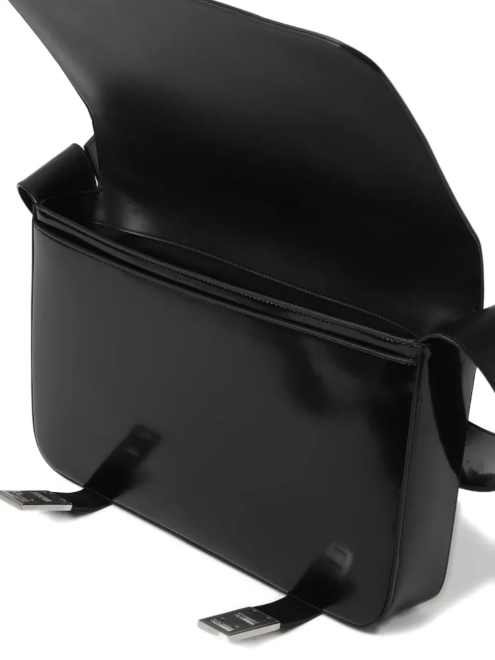 Ferragamo patent-leather clasp shoulder bag 163 BLACK